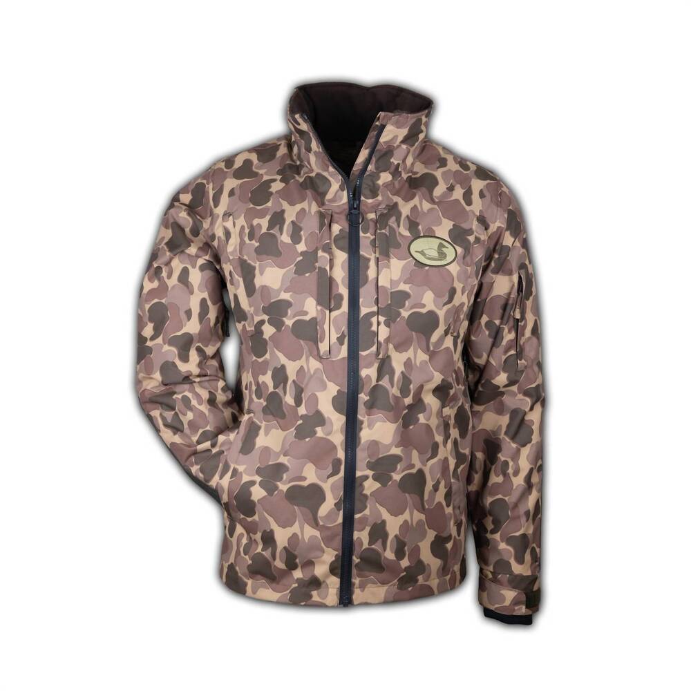NEW DIXIE men's core sound shell weight jacket in frogskin camo